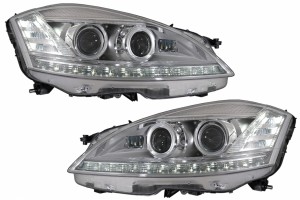 Προβολείς Led Κατάλληλοι Για Mercedes S-Class W221 (2005-2009) Facelift Look Με Διαδοχικά Δυναμικά Φώτα Στροφής