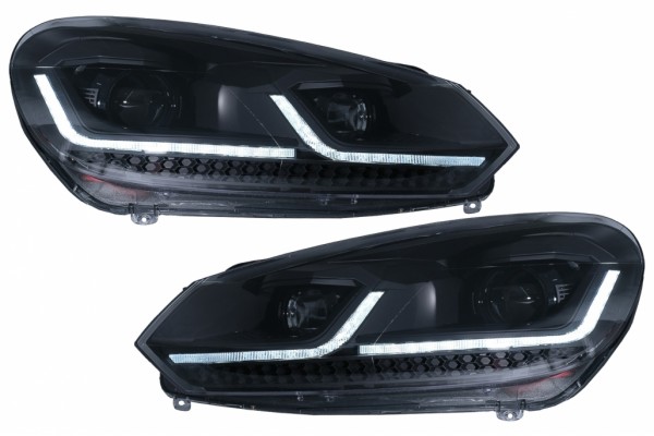 Προβολείς Led Κατάλληλοι Για Vw Golf 6 (2008-2013) Με Facelift G7.5 Look Black, Ροή Δυναμικών Διαδοχικών Φώτων Φλας Αρ. Προβολείς Led Κατάλληλοι Για Vw Golf 6 (2008-2013) Με Facelift G7.5 Look Black, Ροή Δυναμικών Διαδοχικών Φώτων Φλας Αρ.