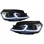 Προβολείς Led Κατάλληλοι Για Vw Golf 7 Vii (2012-2017) Ανακαίνιση G7.5 R Line Design Με Διαδοχικά Δυναμικά Φώτα Στροφής