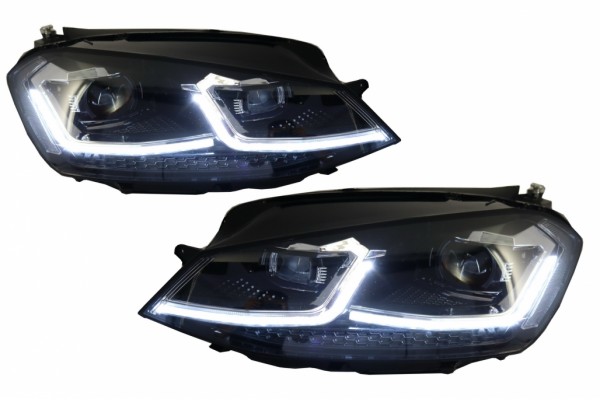 Προβολείς Led Κατάλληλοι Για Vw Golf 7 Vii (2012-2017) Ανακαίνιση G7.5 R Line Design Με Διαδοχικά Δυναμικά Φώτα Στροφής