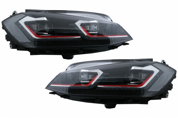Προβολείς Led Κατάλληλοι Για Vw Golf 7.5 Vii (2017-και μετά) Gti Look Με Διαδοχικά Δυναμικά Φώτα Στροφής