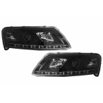 Προβολείς Xenon Led Drl Κατάλληλοι Για Audi A6 4F C6 (04.2004-2008) Μαύροι