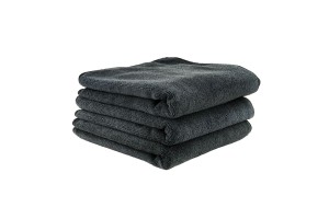 Workhorse Επαγγελματική Πετσέτα Μικροϊνών, Μαύρη 40cm X 40cm (3ΤΜΧ)