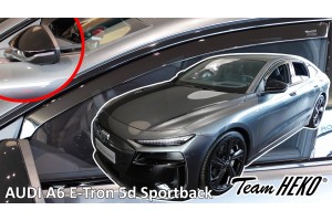 Heko - Ανεμοθραύστες Για Audi A6 E-Tron Sportback 5 Doors 2024+ Ζευγάρι Απο Εύκαμπτο Φιμέ Πλαστικό - 2 τεμ. (ΑΝΕΜ.10297-1)
