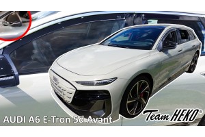 Heko - Ανεμοθράυστες Για Audi A6 E-Tron 5 Doors Avant (έκδοση Με καθρέπτες) 2024+ Σετ Αυτοκινήτου Απο Εύκαμπτο Φιμέ Πλαστικό - 4 τεμ. (ΑΝΕΜ.SET10298)