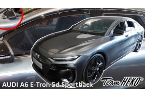 Heko - Ανεμοθράυστες Για Audi A6 E-Tron 5 Doors Sportback (έκδοση Με καθρέπτες) 2024+ Σετ Αυτοκινήτου Απο Εύκαμπτο Φιμέ Πλαστικό - 4 τεμ. (ΑΝΕΜ.SET10299)