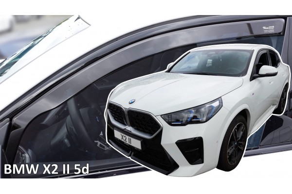 Heko - Ανεμοθραύστες Παραθύρων Για Bmw Serie X2 (U10) / iX2 2023 > 5πορτο Υλικό Acrylic Χρώμα Φιμέ - 2 τεμ. (ΑΝΕΜ.11010)