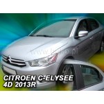 Citroen C-ELYSEE 4D 2013+ Σετ Ανεμοθραυστες Αυτοκινητου Απο Ευκαμπτο Φιμε Πλαστικο Heko - 4 ΤΕΜ.