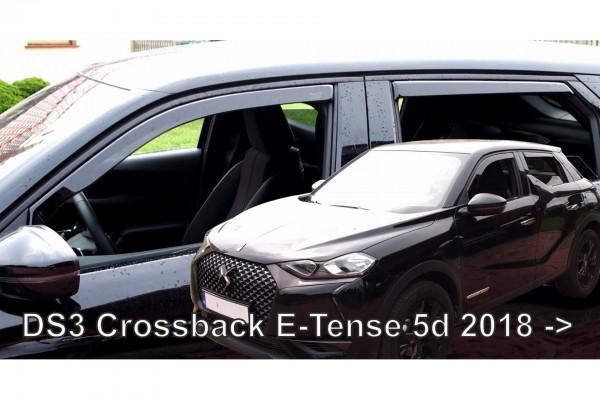 DS3 Crossback E-TENSE 5D 2018+ΣΕΤ Ανεμοθραυστες Αυτοκινητου Απο Ευκαμπτο Φιμε Πλαστικο Heko - 4 ΤΕΜ.