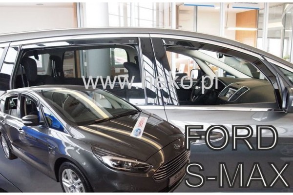 Ford S-MAX 2016+ Σετ Ανεμοθραυστες Αυτοκινητου Απο Ευκαμπτο Φιμε Πλαστικο Heko - 4 ΤΕΜ.