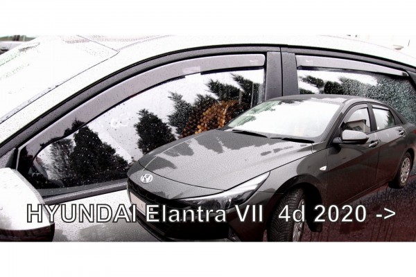 Hyundai Elantra 4D 2020+ Σετ Ανεμοθραυστες Αυτοκινητου Απο Ευκαμπτο Φιμε Πλαστικο Heko - 4 ΤΕΜ.