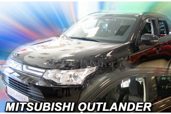 Mitsubishi Outlander 5D 2012+ΣΕΤ Ανεμοθραυστες Αυτοκινητου Απο Ευκαμπτο Φιμε Πλαστικο Heko - 4 ΤΕΜ.