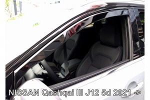Ανεμοθραυστες Για Nissan Qashqai J12 5D 2021+ Ζευγαρι Απο Ευκαμπτο Φιμε Πλαστικο Heko - 2 ΤΕΜ.
