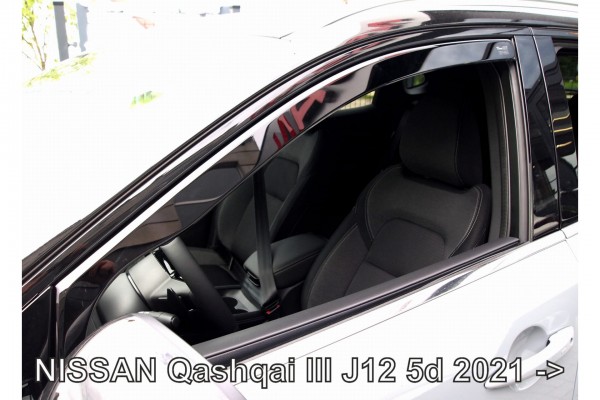 Ανεμοθραυστες Για Nissan Qashqai J12 5D 2021+ Σετ Αυτοκινητου Απο Ευκαμπτο Φιμε Πλαστικο Heko - 4 ΤΕΜ.