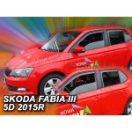 Skoda Fabia Iii 5D 2014+HTB Μακρυ Σετ Ανεμοθραυστες Αυτοκινητου Απο Ευκαμπτο Φιμε Πλαστικο Heko - 4 ΤΕΜ.