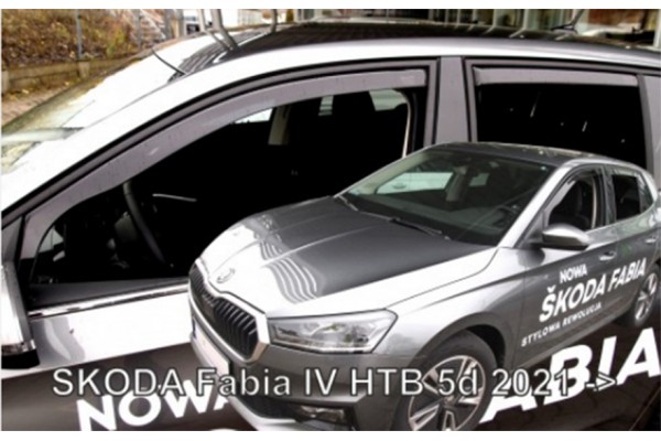 Ανεμοθραυστες Για Skoda Fabia Htb 5D 2021+ Σετ Αυτοκινητου Απο Ευκαμπτο Φιμε Πλαστικο Heko - 4 ΤΕΜ.