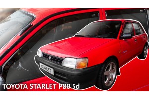 Heko - Ανεμοθραύστες Παραθύρων Για Toyota Starlet (P80) 1989 > 1996 5πορτο Υλικό Acrylic Χρώμα Φιμέ - 4 τεμ. (ΑΝΕΜ.SET29693)