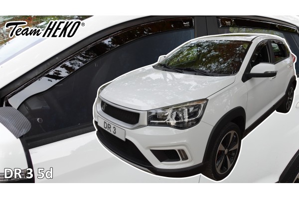 Heko - Ανεμοθραύστες Παραθύρων Για Dr 3 2018 > 2022 5πορτο Υλικό Acrylic Χρώμα Φιμέ - 4 τεμ. (ΑΝΕΜ.SET29136)