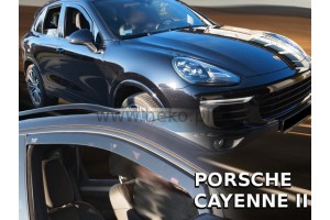 Heko - Ανεμοθραύστες Παραθύρων Για Porsche Cayenne (92A) 2010 > 2017 5πορτο Υλικό Acrylic Χρώμα Φιμέ - 2 τεμ. (ΑΝΕΜ.26303)