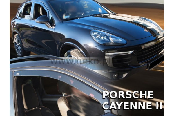 Heko - Ανεμοθραύστες Παραθύρων Για Porsche Cayenne (92A) 2010 > 2017 5πορτο Υλικό Acrylic Χρώμα Φιμέ - 2 τεμ. (ΑΝΕΜ.26303)