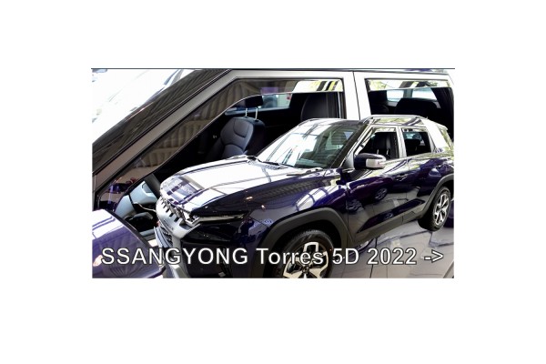 Ανεμοθραυστες Για Ssangyong Torres 5D 2022+ Ζευγαρι Απο Ευκαμπτο Φιμε Πλαστικο Heko - 2 ΤΕΜ.