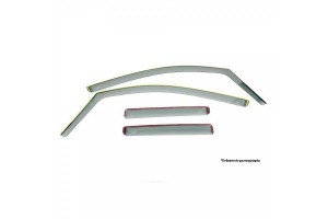 Σετ Ανεμοθραυστες Για Mazda 2 Hybrid 5D 2022+ / Toyota Yaris 5D 2020+ Απο Ευκαμπτο Χυτο Ακρυλικο Γυαλι (CAST Acrylic GLASS) Dga - 4 ΤΕΜ.