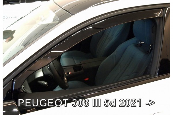 Peugeot 308 5D 2021+ Ζευγαρι Ανεμοθραυστες Απο Ευκαμπτο Φιμε Πλαστικο Heko - 2 ΤΕΜ.