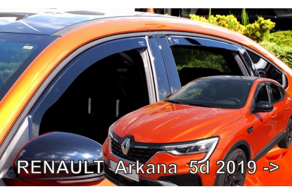 Renault Arkana 5D 2019+ΣΕΤ Ανεμοθραυστες Αυτοκινητου Απο Ευκαμπτο Φιμε Πλαστικο Heko - 4 ΤΕΜ.