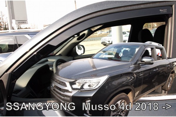 Ssangyong Musso 4D 2018+ Ζευγαρι Ανεμοθραυστες Απο Ευκαμπτο Φιμε Πλαστικο Heko - 2 ΤΕΜ.