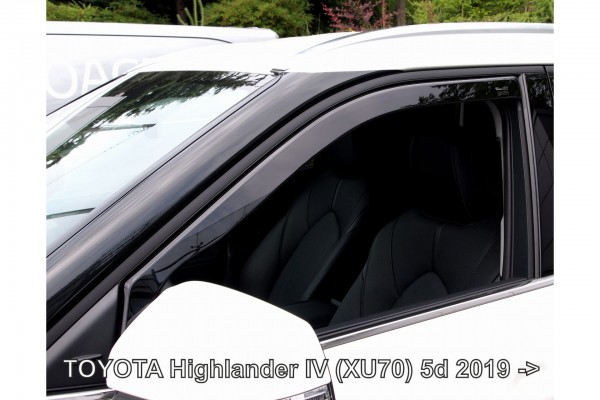 Toyota Highlander (XU70) 5D 2019+ Ανεμοθραυστες Αυτοκινητου Απο Ευκαμπτο Φιμε Πλαστικο Heko - 2 ΤΕΜ.