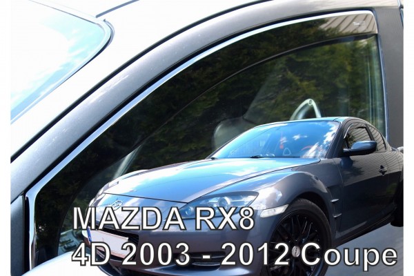 Mazda RX8 4D 2003-2012 Coupe Ζευγαρι Ανεμοθραυστες Απο Ευκαμπτο Φιμε Πλαστικο Heko - 2 ΤΕΜ.