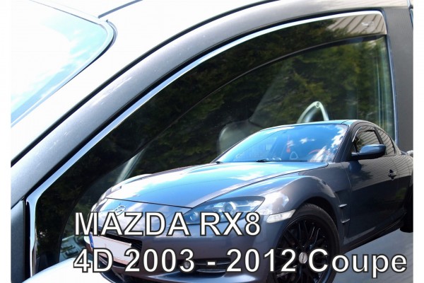 Ανεμοθραυστες Για Mazda RX8 4D 2003-2012 Coupe Ζευγαρι Απο Ευκαμπτο Φιμε Πλαστικο Heko - 2 ΤΕΜ.