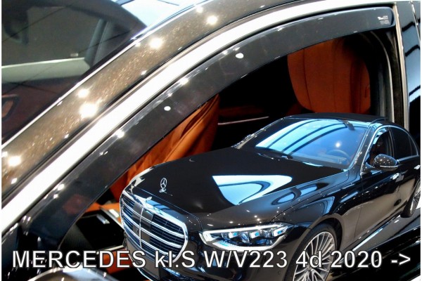 Mercedes S W223 /V223 4D 2020+ Ζευγαρι Ανεμοθραυστες Απο Ευκαμπτο Φιμε Πλαστικο Heko - 2 ΤΕΜ.