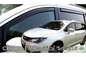 Chrysler Pacifica Sw 2016+ Σετ Ανεμοθραυστες Αυτοκινητου Απο Ευκαμπτο Φιμε Πλαστικο Heko - 4 ΤΕΜ.