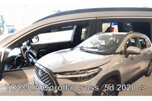 Ανεμοθραυστες Για Toyota Corolla Cross 5D 2020+ Σετ Αυτοκινητου Απο Ευκαμπτο Φιμε Πλαστικο Heko - 4 ΤΕΜ.