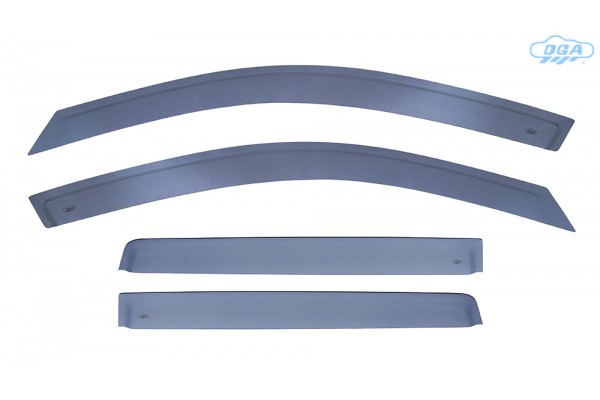 Dga - Σετ Ανεμοθραύστες Εμπρός & Πίσω Παραθύρων Τύπου Φιμέ Για Toyota Corolla Hatchback (E210) 2018> 5πορτο Υλικό Plexiglass - 4 τεμ. (SETDGA123095FR)