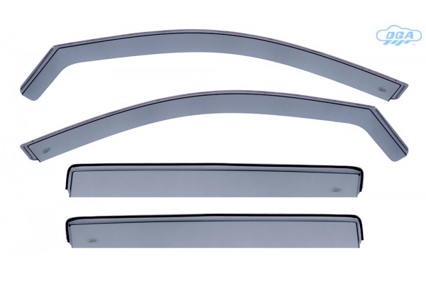 Dga - Ανεμοθραύστες Παραθύρων Τύπου Φιμέ Για Renault Megane Iv Grandtour 2016> 5πορτο Υλικό Plexiglass - 4 Τεμ. (ANEM.SETDGA20059FR)**