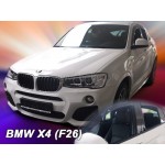 Bmw X4 F26 5D 2013+ Σετ Ανεμοθραυστες Αυτοκινητου Απο Ευκαμπτο Φιμε Πλαστικο Heko - 4 ΤΕΜ.