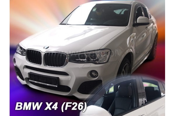 Bmw X4 F26 5D 2013+ Σετ Ανεμοθραυστες Αυτοκινητου Απο Ευκαμπτο Φιμε Πλαστικο Heko - 4 ΤΕΜ.