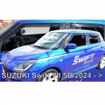 Ανεμοθραυστες Για Suzuki Swift 5D 2024+ Σετ Αυτοκινητου Απο Ευκαμπτο Φιμε Πλαστικο Heko - 4 ΤΕΜ.