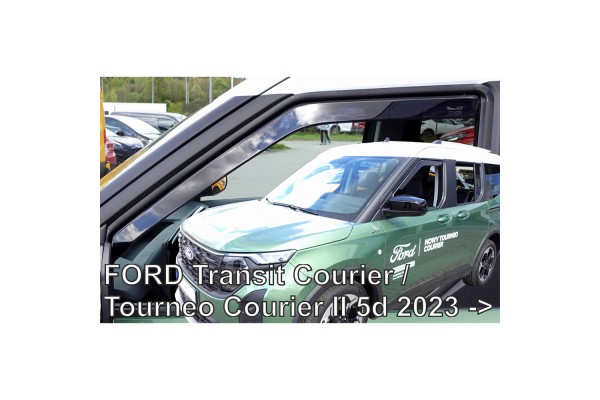 Ανεμοθραυστες Για Ford Transit Courier / Tourneo Courier 5D 2023+ Ζευγαρι Απο Ευκαμπτο Φιμε Πλαστικο Heko - 2 ΤΕΜ.