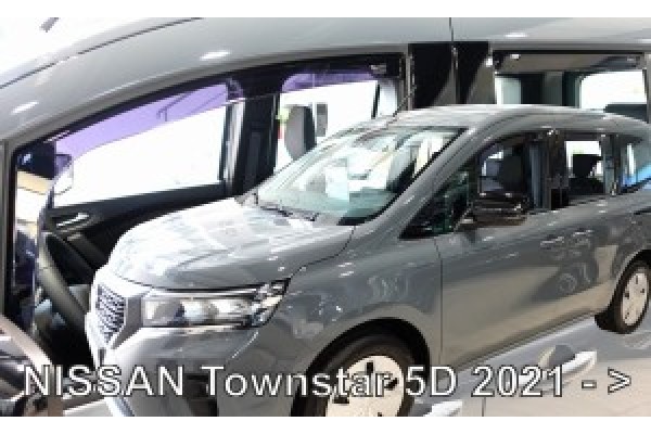 Ανεμοθραυστες Για Nissan Townstar 5D 2021+ Σετ Αυτοκινητου Απο Ευκαμπτο Φιμε Πλαστικο Heko - 4 Τεμ