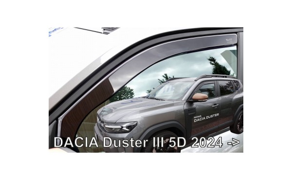 Ανεμοθραυστες Για Dacia Duster 5D 2024+ Ζευγαρι Απο Ευκαμπτο Φιμε Πλαστικο Heko - 2 Τεμ