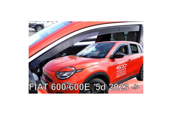 Ανεμοθραυστες Για Fiat 600/600E 5D 2023+ Σετ Αυτοκινητου Απο Ευκαμπτο Φιμε Πλαστικο Heko - 4 ΤΕΜ.