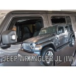 Jeep Wrangler Jl Iv 5D 2019+ Σετ Ανεμοθραυστες Αυτοκινητου Απο Ευκαμπτο Φιμε Πλαστικο Heko - 4 ΤΕΜ.