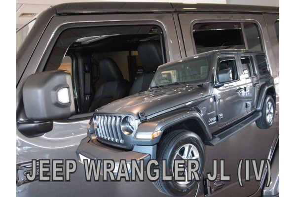 Jeep Wrangler Jl Iv 5D 2019+ Σετ Ανεμοθραυστες Αυτοκινητου Απο Ευκαμπτο Φιμε Πλαστικο Heko - 4 ΤΕΜ.