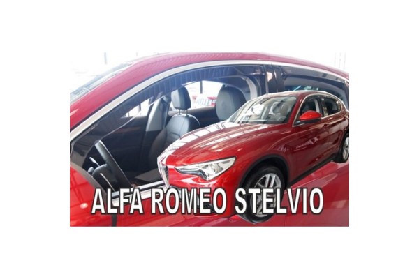 Ανεμοθραυστες Για Alfa Romeo Stelvio 5D 2017+ Σετ Αυτοκινητου Απο Ευκαμπτο Φιμε Πλαστικο Heko - 4 ΤΕΜ.