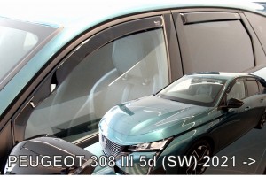 Peugeot 308 5D Sw 2021+ Σετ Ανεμοθραυστες Αυτοκινητου Απο Ευκαμπτο Φιμε Πλαστικο Heko - 4 ΤΕΜ.