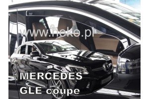 Heko - Ανεμοθραύστες Παραθύρων Για Mercedes Benz GLE-Class Coupe (C292) 2016 > 2019 5πορτο Υλικό Acrylic Χρώμα Φιμέ - 2 τεμ. (ΑΝΕΜ.23602)