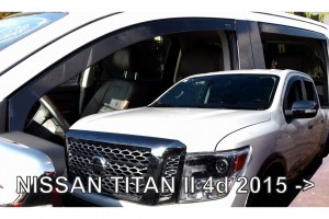 Nissan Titan 4D 2015+ Σετ Ανεμοθραυστες Αυτοκινητου Απο Ευκαμπτο Φιμε Πλαστικο Heko - 4 ΤΕΜ.